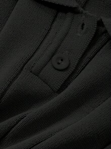Dazy Kids Young Boy Casual Solid Color Short Sleeve Sweater, Spring/Summer - Black - View 6