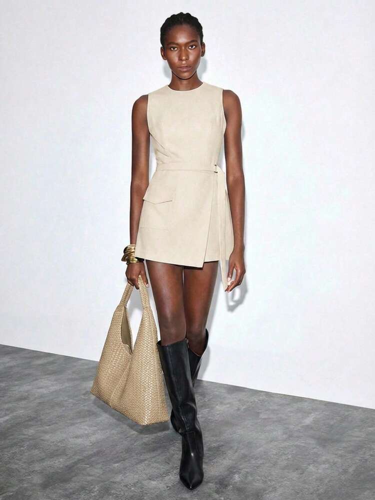 SHEIN Maija 여성용 토트백, 숄더백, 호보백, 스웨이드, 패셔너블, 우아함, 심플함, 개성, 다용도, 클래식, 출퇴근, 사무실, 데이트, 일상, 쇼핑, 애프터눈 티