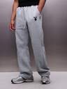 PLAYBOY X SUMWON Men's Relaxed Fit Sweatpants With Bunny Logo Print Casual Drawstring Pants Fall Winter Loungewear