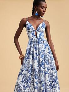 Travachic Women's Casual Vacation All-Over Print Spaghetti Strap Dress - Multicolor - View 4