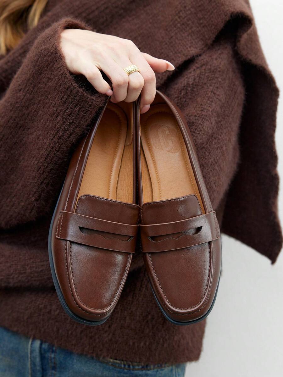 CUCCOO BIZCHIC 女士休闲百搭时尚平底鞋 - 巧克力棕 - 查看 1