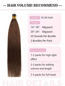 Ekstensi Rambut I-Tips 22 inci 50 helai Rambut Manusia Asli Mudah Ditata Ekstensi Rambut Manusia Hitam I-Tips Ekstensi I-Tips untuk Wanita - S4 - View 6