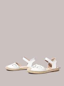 Styleloop Women's Bohemian Style Casual Drawstring Flat Sandals - White - View 2