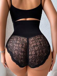 NudeFit 2pcs Women Lace High Elasticity Slimming Pants - Multicolor - View 7
