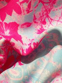 Swim Mod Set de 2 piezas de bikini de tiras finas y corte alto con estampado aleatorio para mujer en verano - Multicolor - Ver 8