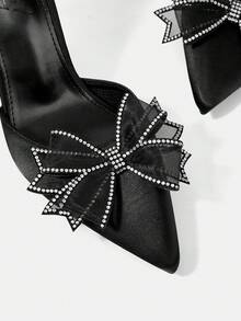 CUCCOO HITCHD Women's Pointed Toe Buckle Design Fashionable High Heels, Versatile For Daily Wear Summer Shoes Wedding Shoes Bride Shoes - Black C - View 5
