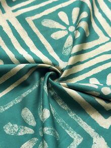 Maweii Set de 2 piese casual pentru femei, mărime plus, cu imprimeu floral, top camisol și pantaloni largi - Multicolor - Vizualizare 8