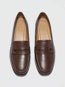 CUCCOO BIZCHIC 女士休闲百搭时尚平底鞋 - 巧克力棕 - 查看 2