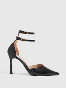 CUCCOO SZL Ladies' Fashion Party Pointed High Heel Pumps - Graphite Black - View 2