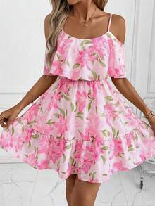 SHEIN Clasi Đầm ngắn in hoa dành cho nữ, thanh lịch cho kỳ nghỉ và tiệc tùng. - Nhiều màu - Xem 6