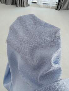 Mulvari 女士蕾丝边系领灯笼袖上衣和半裙休闲两件套 - 藍色 - 查看 9