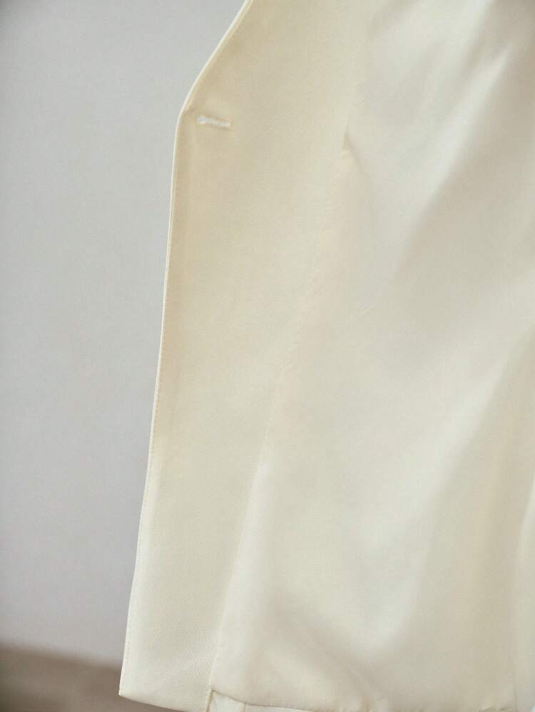 V-NECK WAIST CINCHED MINIMALIST DAILY COMMUTE WOMEN BLAZER