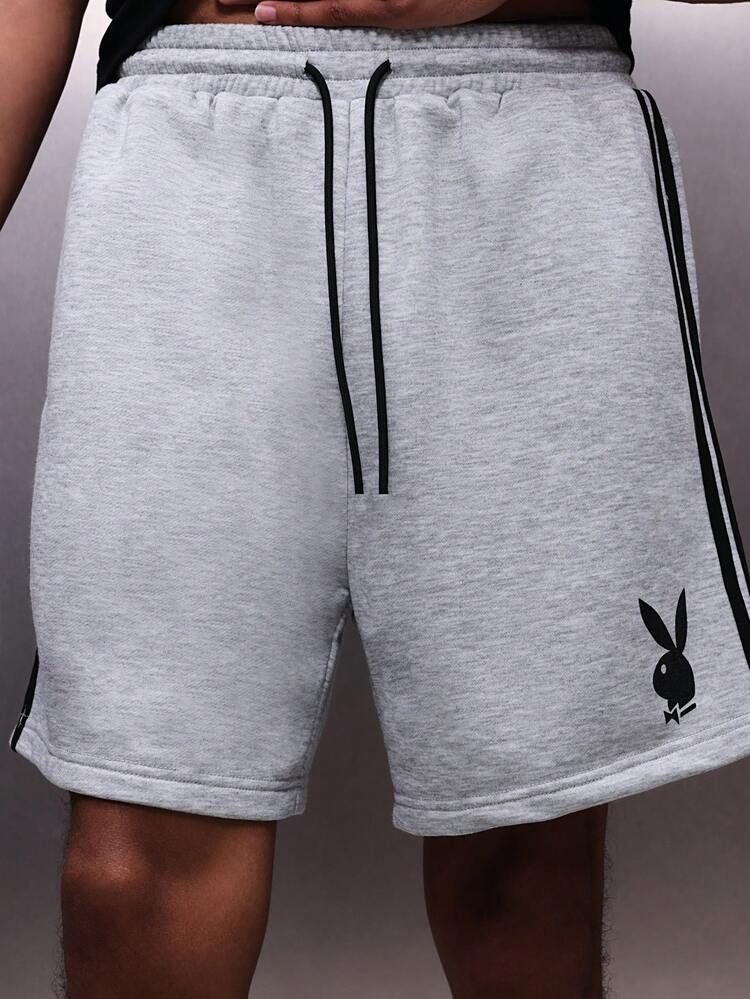 PLAYBOY X SUMWON Jersey Shorts With Side Stripes And Logo