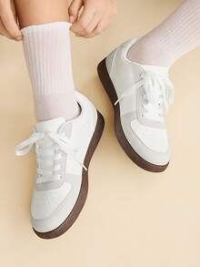 CUCCOO EASI Women's Casual Versatile Simple Commuter Shoes For Christmas - White ash 1 - View 7