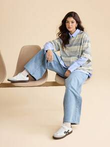 CUCCOO EASI 女士时尚百搭休闲平底鞋 - 白黑6 - 查看 10