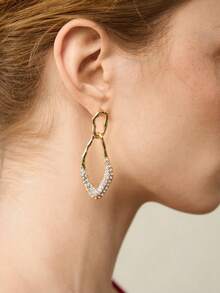 MOTF PREMIUM 水钻镂空耳环 - 金色 - 查看 3