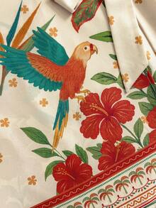 Travachic 女士纯色露脐吊带背心和印花侧系带半身裙度假套装 - 彩色 - 查看 8