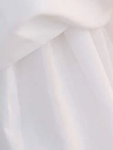 Glamorique Kids Baby Girls' Multilayer Tulle Flower Girl Wedding Dress, 3D White Flower Puffy Princess Soft Cute Party Dress - White - View 8