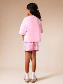 SUMWON Tween Girls T-Shirt Co-Ords - Pink - View 2