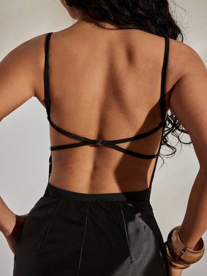 Opulessa Solid Color Backless Sexy Camisole Suitable For Beach Vacation,Casual,Vacation,Vacation Outfits Women,Vacation,Summer Holiday Outfits ,Holiday Outfits For Women,Holiday,Vacation Outfits For Women,Vacation Dress,Elegant,Going Out,Party,Beach,Beach Shorts,Beach Outfits For Women,Beach Skirt,Beach Set,Beach Outfit,Beach Outfit For Women,Summer,Summer Clothes,Summer Holiday Outfits,Flower,Graphic