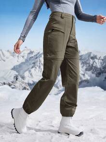 In My Nature Women's Detachable Outdoor Hiking Pants, Autumn/Winter - Khaki - View 5