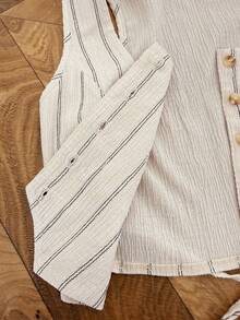 SHEIN EZwear Striped Knit Women's Business Suit - Multicolor - View 6