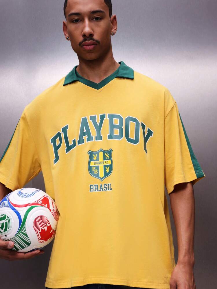 PLAYBOY X SUMWON Brasil Collared Polo With Logo