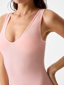 Loungeista 1pc Đồ định hình nữ MOVWIN cho mùa hè, bodysuit jumpsuit không đường may, nịt bụng phẳng, thắt eo, nâng mông, làm thon gọn - Hồng - Xem 6