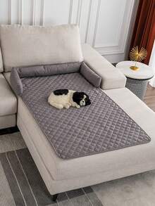 Alfombrilla impermeable para mascotas para coche, cama, sofá, protección de muebles, cojín delgado antideslizante para mascotas adecuado para mascotas grandes, medianas y pequeñas, disponible para las cuatro estaciones - Gris Claro - Ver 2