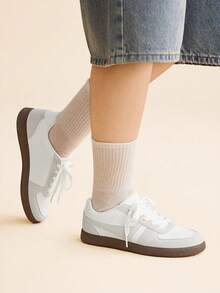 CUCCOO EASI Women's Casual Versatile Simple Commuter Shoes For Christmas - White ash 1 - View 9