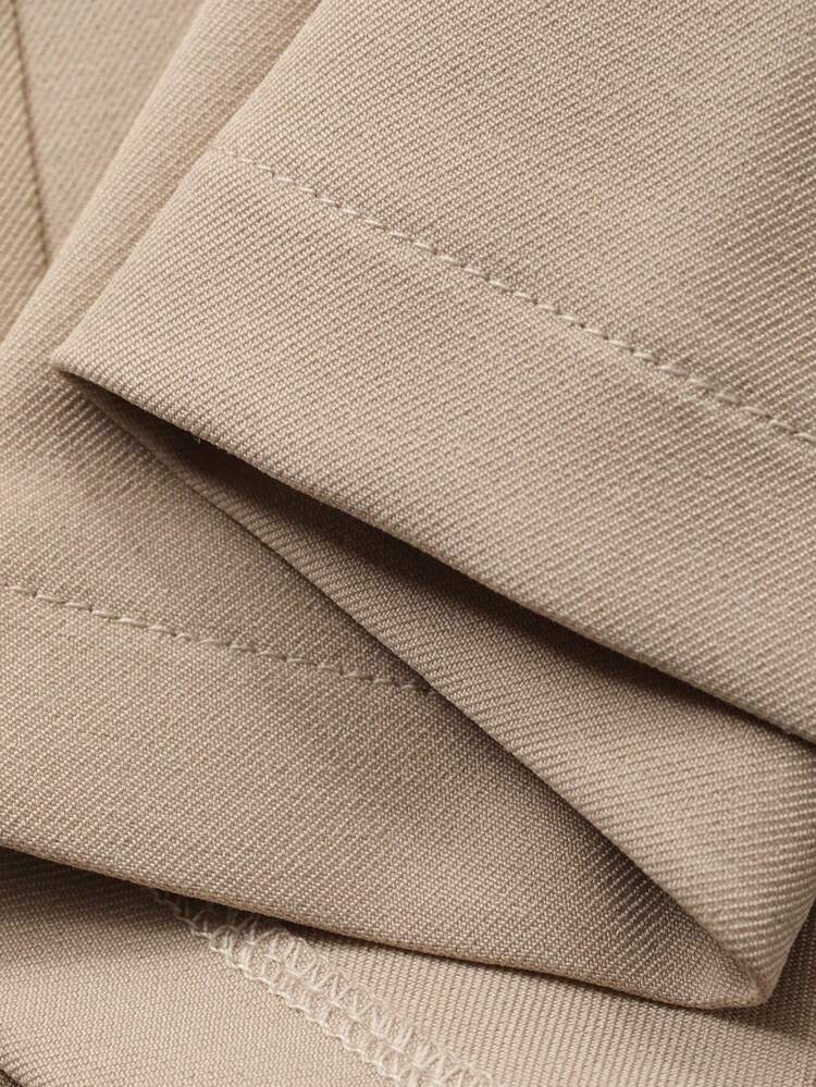 Women's Casual Solid Color Belted Wide Leg Pants, Spring/Summer