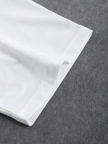 OTTIMOZO Áo thun nam cỡ lớn cổ tròn tay ngắn, chất liệu vải nỉ trơn màu thoải mái, phù hợp cho nam giới mặc thường ngày, dự tiệc, tụ họp, hẹn hò bạn bè, thể thao, mặc công sở đơn giản, kiểu dáng Nhật Bản cổ điển bán chạy nhất mùa xuân và mùa hè, tuyệt vời để tự mặc hoặc làm quà tặng cho bạn bè. - trắng - Xem 3