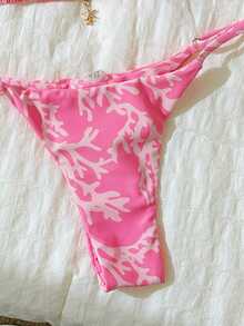 Swim Mod Bộ bikini gợi cảm cổ yếm in họa tiết ngẫu nhiên dành cho nữ, trang phục đi biển mùa hè. - Nhiều màu - Xem 8