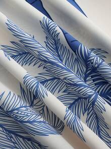 GlowEve Women's Blue Leaf Print Vacation Dress, Spring/Summer New Arrival - Blue - View 6