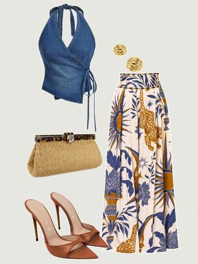 GlowEve Blusa de mujer con diseño de nudo cruzado y anudado, versátil y de moda para citas y salidas