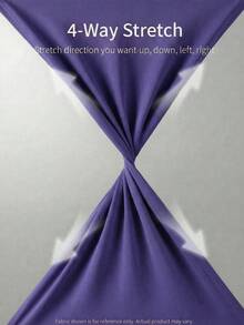 Innovista Women's Contrast Zipper Collar Short Sleeve T-Shirt, Earrings, Leggings, Equestrian Outfit - Purple - View 4