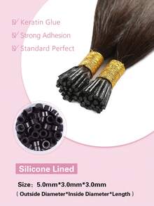 Extensiones de cabello humano de 22 pulgadas con 50 hebras, fáciles de peinar, extensiones de cabello negro humano con puntas en I para mujeres - S2 - Ver 5