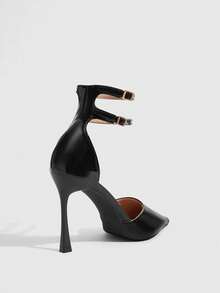 CUCCOO SZL Ladies' Fashion Party Pointed High Heel Pumps - Graphite Black - View 3