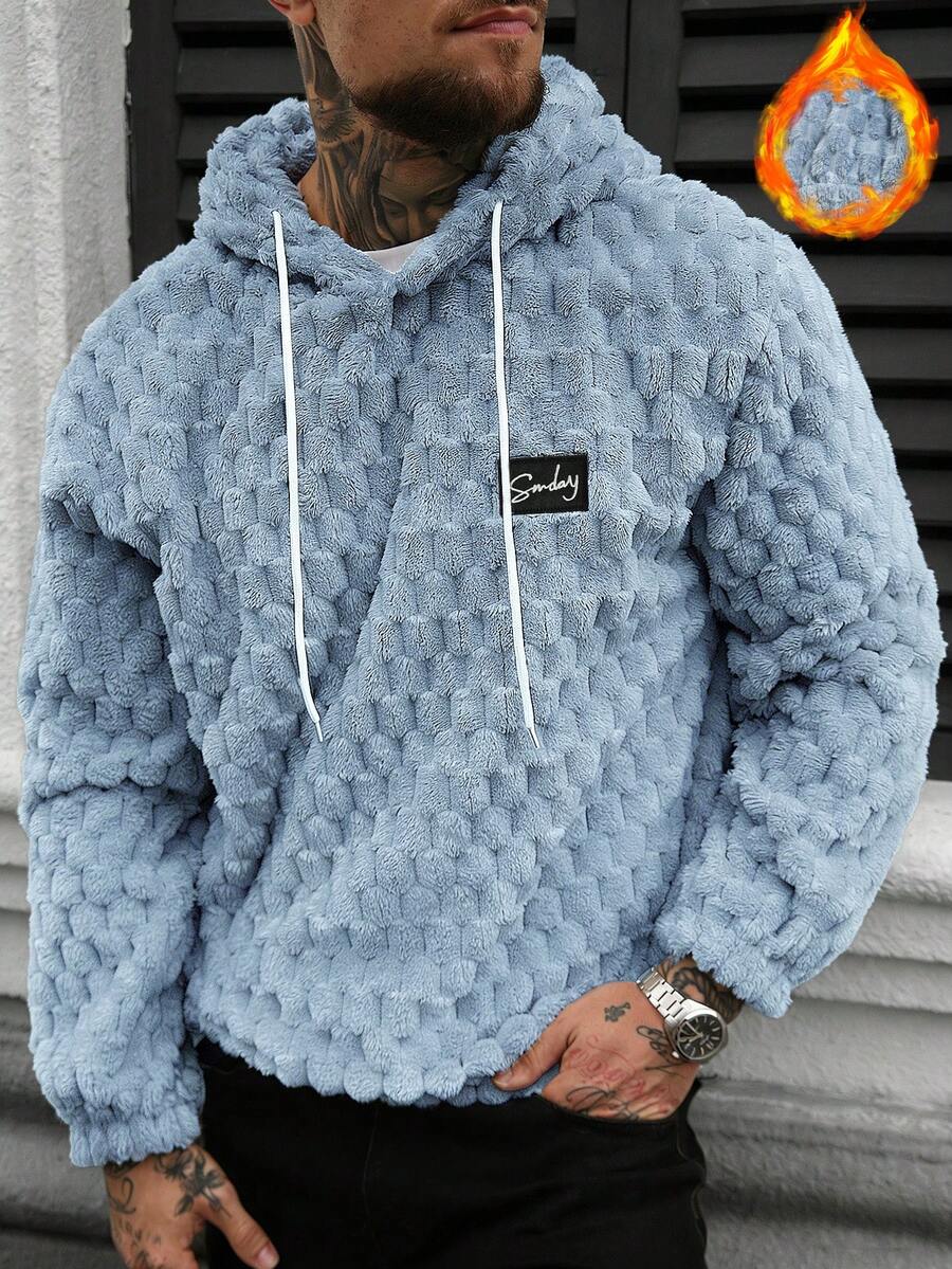 Manfinity CasualCool Áo nỉ có mũ nam kiểu dáng thường ngày, thích hợp cho mùa thu/đông, kỳ nghỉ, tiệc tùng, hẹn hò, công sở, thư giãn, hoạt động ngoài trời, các dịp trang trọng hoặc thường ngày, tuyệt vời để mặc hoặc làm quà tặng. - Màu xanh lam - Xem 1