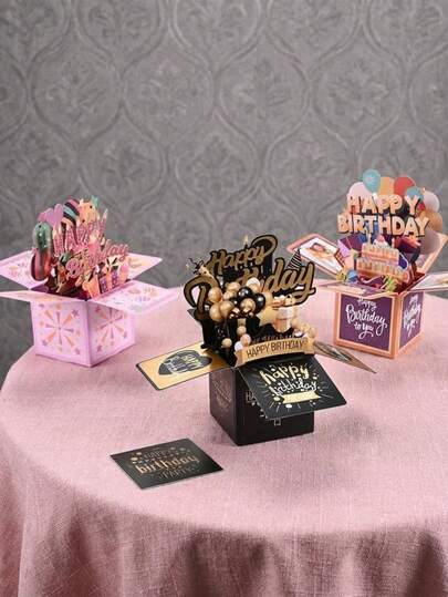 Joivida 1张3D立体玫瑰蝴蝶花束贺卡，含贺卡和信封 - 生日、情人节、父亲节、母亲节和感谢信的完美之选