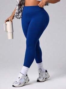 Rhythm Era Nahtlose Damen Sport Leggings in Große Größen, Yoga 3/4 Hose, Fitness Outdoor Alltagskleidung - Verschiedenfarbig - Übersicht 4