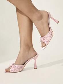 CUCCOO CHICEST Giày sandal cao gót dành cho nữ - Hồng - Xem 9