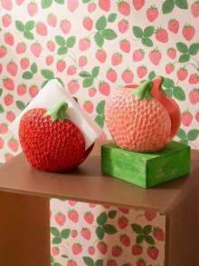 Joivida Strawberry-Shaped Ceramic Desktop Tissue Holder Household Hotel Restaurant Cafe Tissue Stand Stylish Tissue Storage Rack - Multicolor - View 1