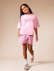SUMWON Tween Girls T-Shirt Co-Ords - Pink - View 6