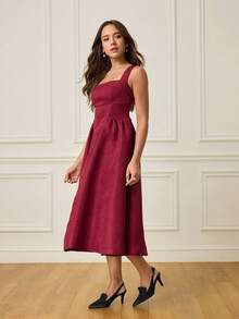 CUCCOO HITCHD Tacones altos con punta afilada y correa de tobillo con cristales negros para mujeres - Negro - Ver 3