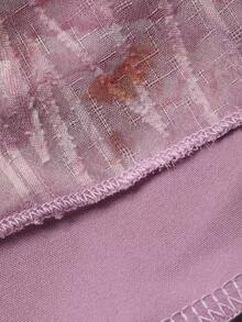 DAZY Women's Elegant Floral Off-Shoulder Ruffle Hem Blouse, Spring/Summer - Purple - View 9