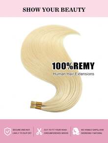 22英寸50股I型接发,真人发丝,易于造型,黑色I型接发,女士专用。 - S613 - 查看 5