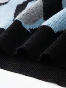 Chillumni Men's Casual Leopard Print Knit Vest, Suitable For Spring And Autumn - Blue - View 7