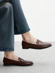 CUCCOO BIZCHIC 女士休闲百搭时尚平底鞋 - 巧克力棕 - 查看 9