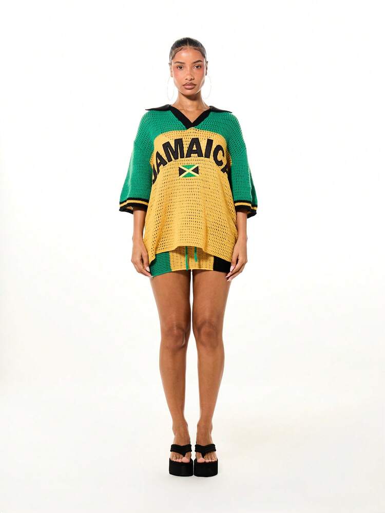 SUMWON WOMEN Knitted Mini Skirt With Drawstring